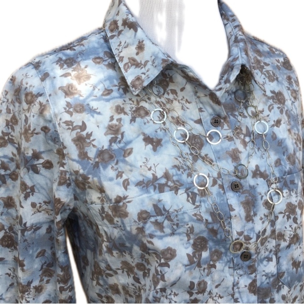 🔴 Mudd | Floral Tie Dye Denim Shirt